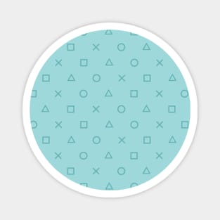 Play with Playstation Pattern (turquoise) Magnet